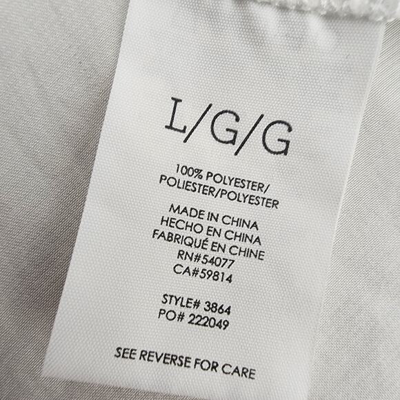 CAbi Women Snap Blouse Sleeveless Large White Sheer Lightweight Business Neutral - Picture 8 of 9